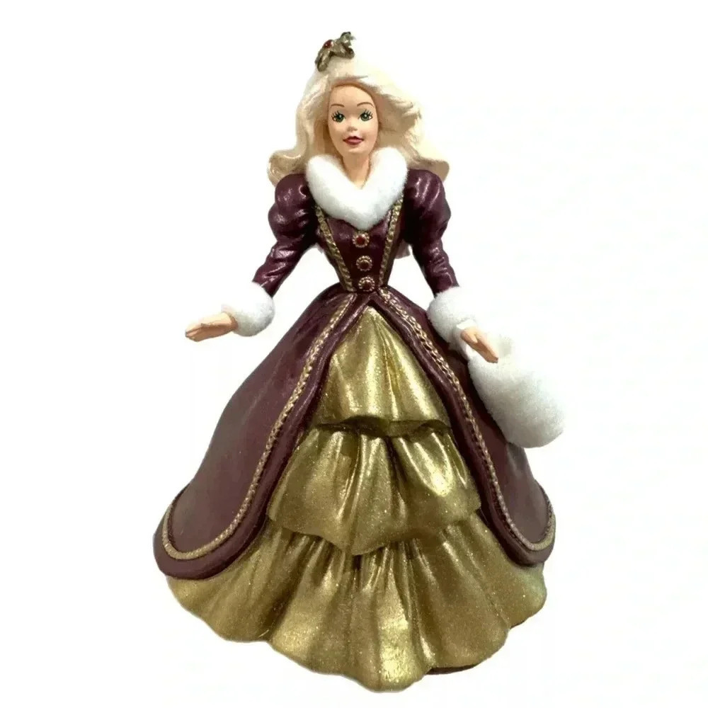 HOLIDAY BARBIE 1996 HALLMARK Ornament Victorian Dress Handcrafted Collector Item - Picture 7 of 13